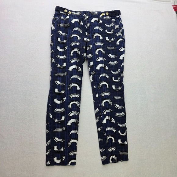 Anthropologie Pants - Anthropologie Cartonnier Charlie Trouser Womens 6 Navy Geometric‎